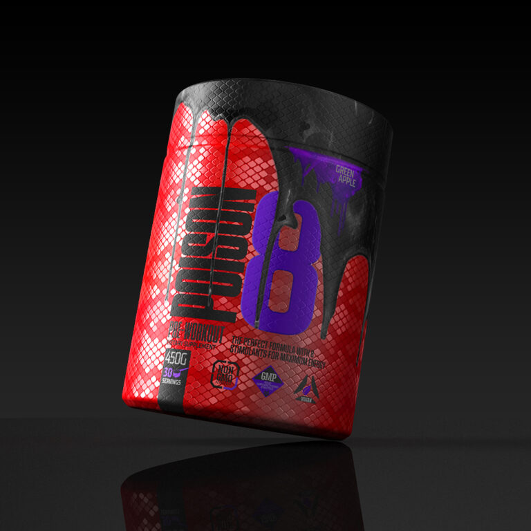 pre workout label design